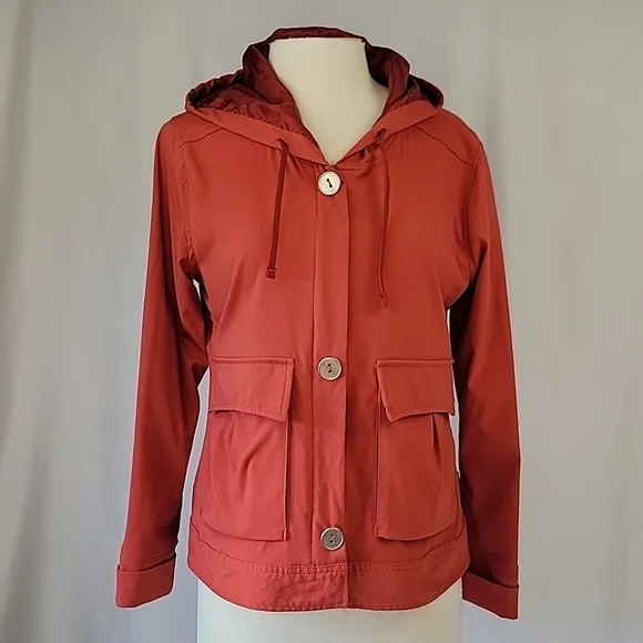 Prana Lightweight Hooded Jacket Terra Cotta Size Large - Picture 3 of 12